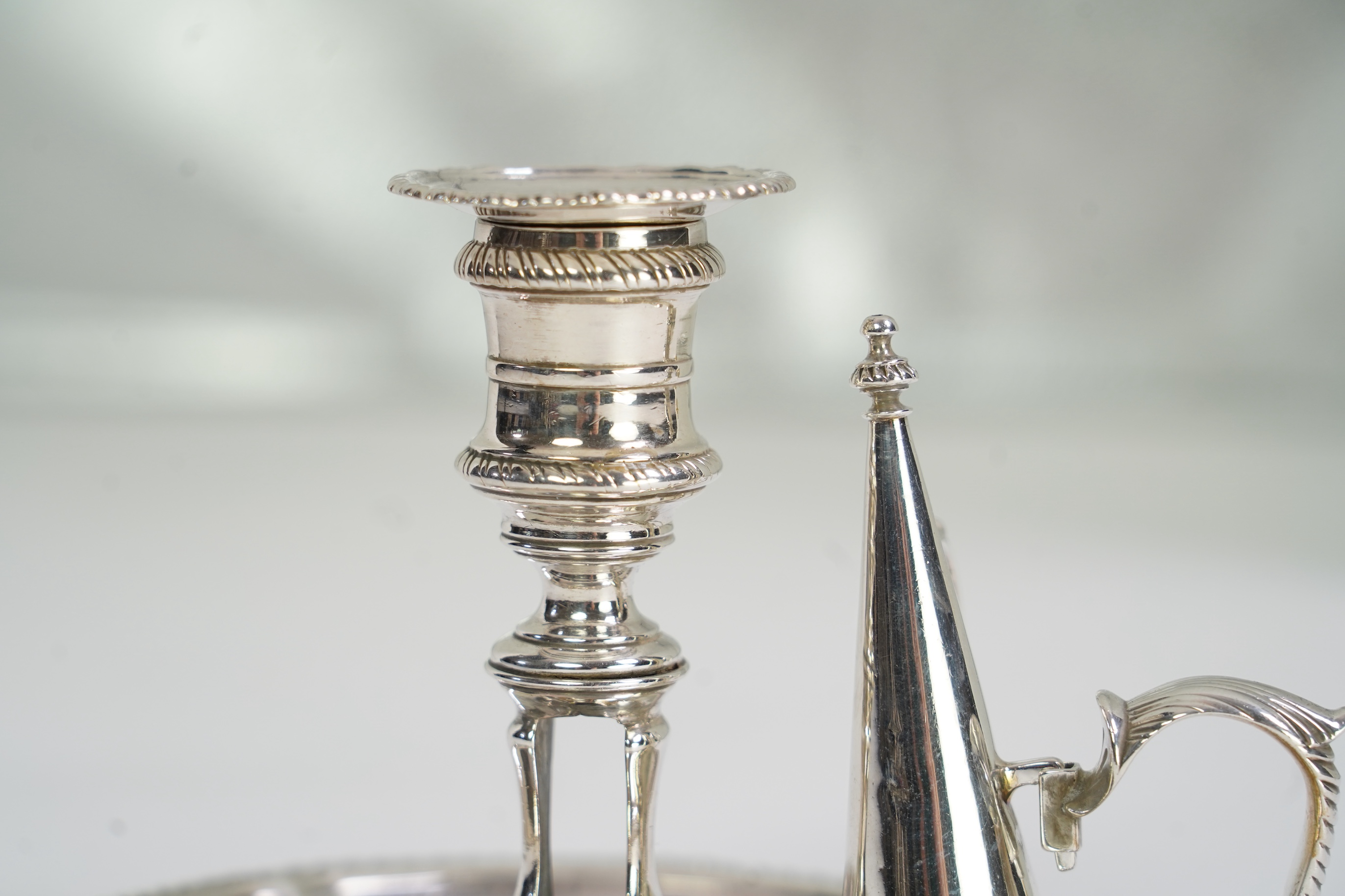 A George III silver chamberstick by Andrew Fogelburg